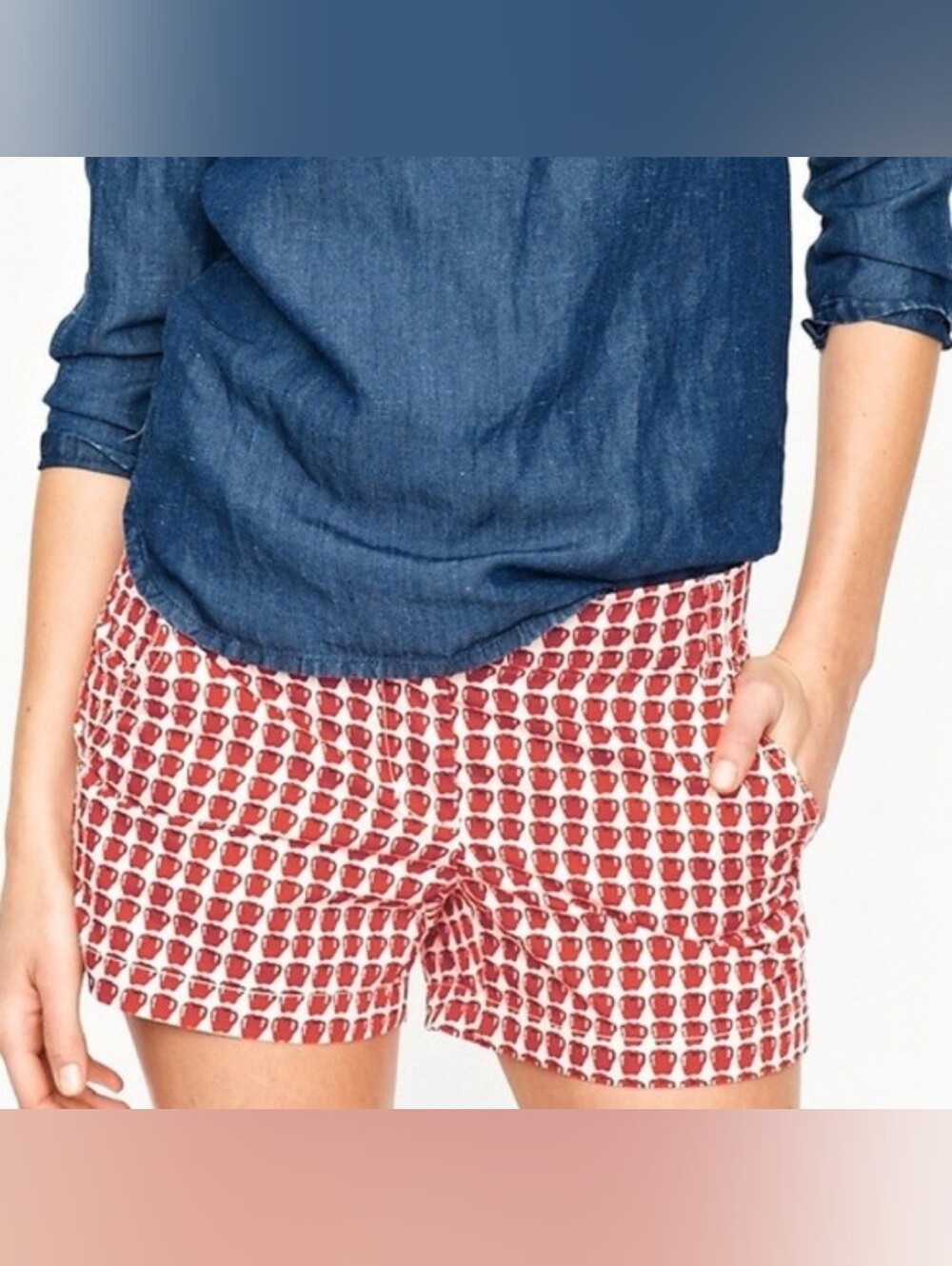 { J. Crew } 🍎 Red Apple Cotton Women's Shorts